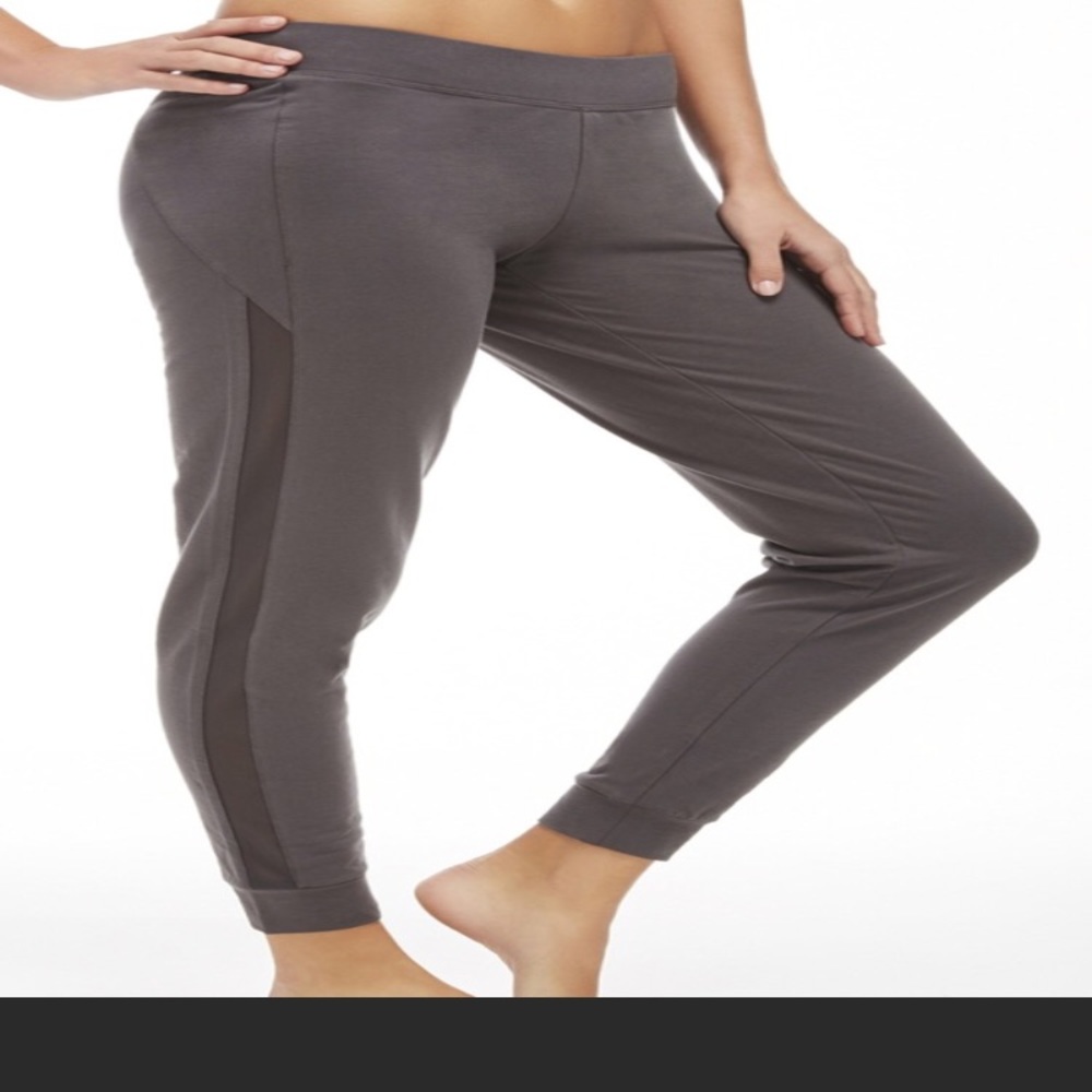 Gray mesh joggers